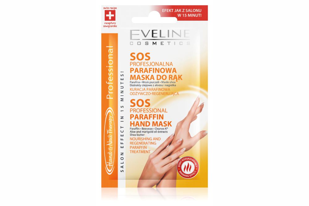 Máscara SOS Mãos e Unhas com Parafina Eveline Professional 7 ml