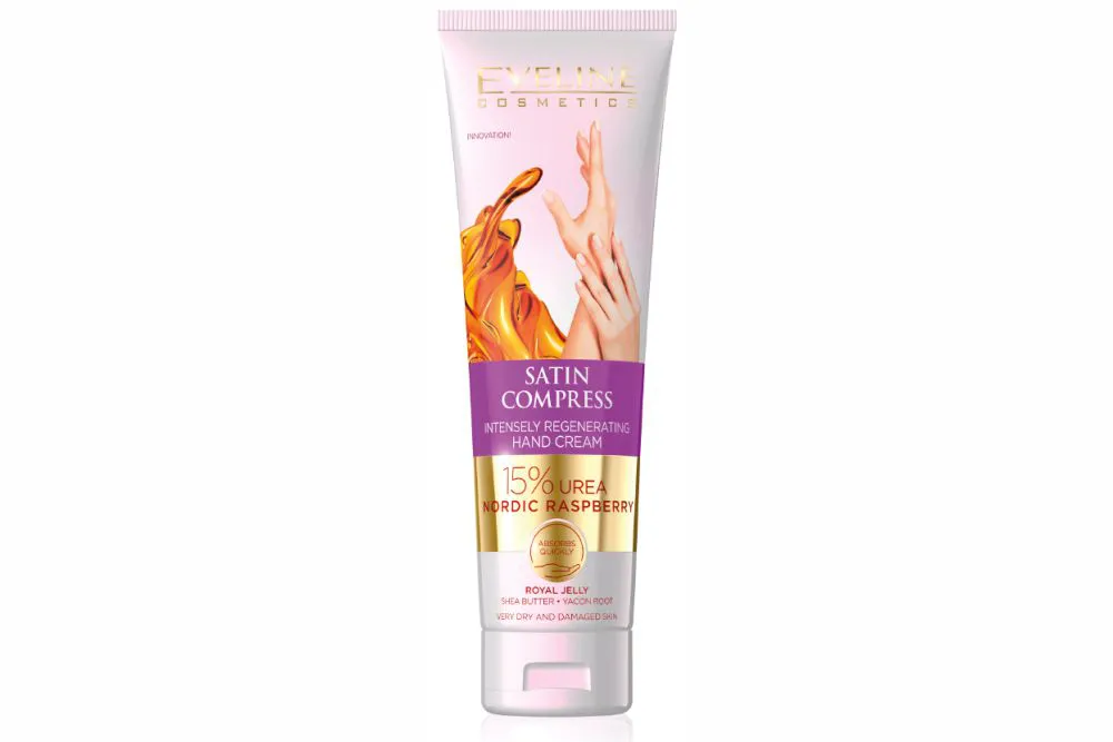 Creme de Mãos 15% Ureia Framboesa Nórdica Eveline Satin Compress 100 ml