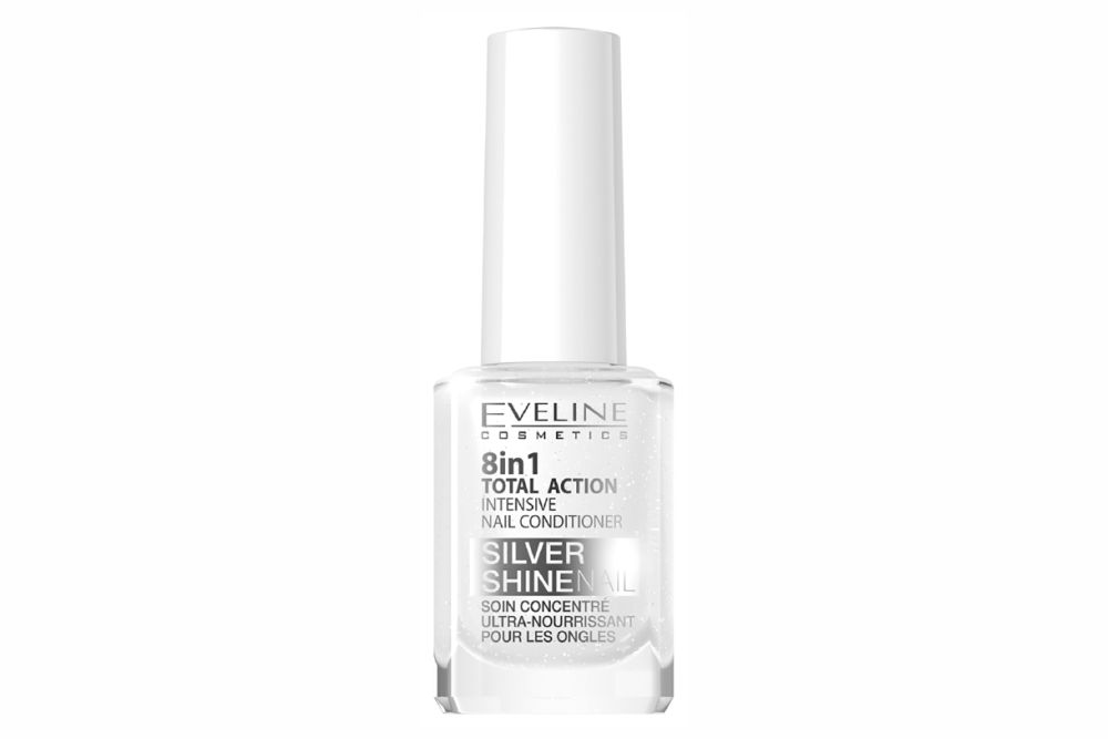 Condicionador para Unhas 8 em 1 Eveline Ação Total Silver Shine Nail Therapy 12 ml